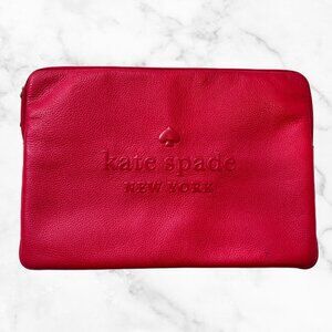 Kate Spade New York Sienne Logo Leather Laptop Sleeve